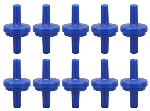 10Pcs Einweg Rückschlagventil, mit Ausreichender Druckbelastbarkeit und Steifigkeit, Starke Stabilität, Verschleißfest Langlebig, Rückschlagventil für Fischbecken, Aquarium Luftpumpe(4mm Blau)