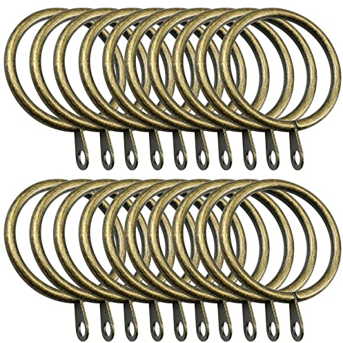 inodiref 20 Stücke Vorhangringe 38 mm Innendurchmesser Metall Vorhangringe Zum Aufhängen von Vorhängen und Stangen für Duschvorhänge Gardinen(Bronze)