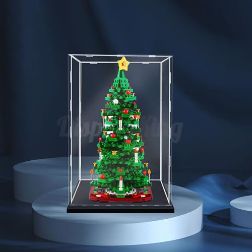 Vetrina acrilica per Lego Albero di Natale 40573 (senza sfondo) (il set Lego non è incluso)