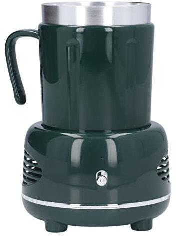 Fdit Chauffe-Tasse à café, Poignée Incurvée Easy Control Cooler Warmer Cup pour café (Vert)