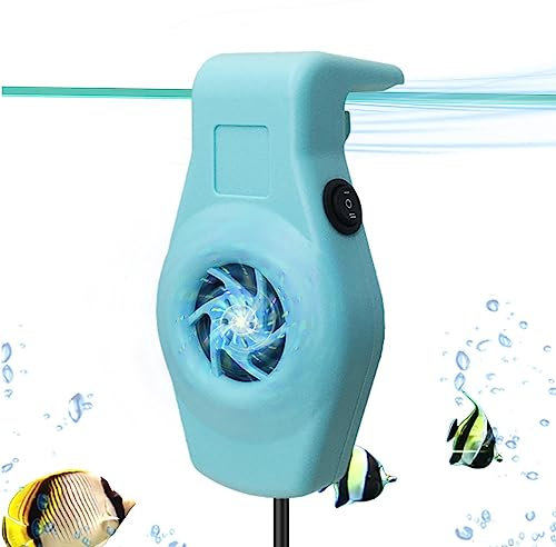 refrigeración para Acuario | USB Fish Tank Cooler Anti óxido silencioso Ventilador para Acuario - refrigeración Anti decoloración con Clip para acuarios Marinos