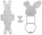 2 Set Ostern Stanzschablonen Geschenkbox Hase Box Stanzen Klein Süßigkeitenbox Metall Prägeschablonen Stanzformen Cutting Dies für DIY Scrapbooking Karten Handwerk Geschenk Homedeko