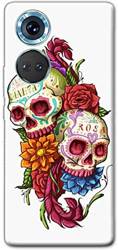 Mixroom Funda Trasera Silicona Suave TPU para Realme C67 4G Patrón Calaveras Mexicanas M691
