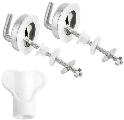 Tabanzhe Toilet Seat Hinge Fixing Replacing Kit,Stainless Steel Toilet Seat Hinge Replacements,Metal Toilet Lid Hinge Fittings Accessories for Toilet Seats