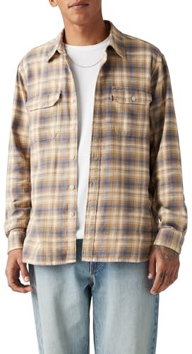 Levi's Jackson Worker T-Shirt, Andie Plaid Harvest, XS Hommes