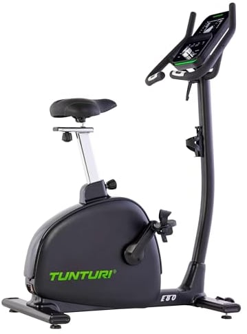 Tunturi Signature E80 Heimtrainer - Ergometer & Servomotor - Bluetooth und Induktionsbremse - Fitnessrad mit 26 Trainingsprogrammen - Niedriger Einstieg - Gewichtete Pedale - Komfortplus-Sattel
