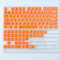 mintcaps Crystal Clear Keyboard Keycaps Transparent PC Cherry Profile Orange Keycap Set 114 Keys Shine Through Key Cap for Cherry Gateron Mx Switches Mechanical Keyboard