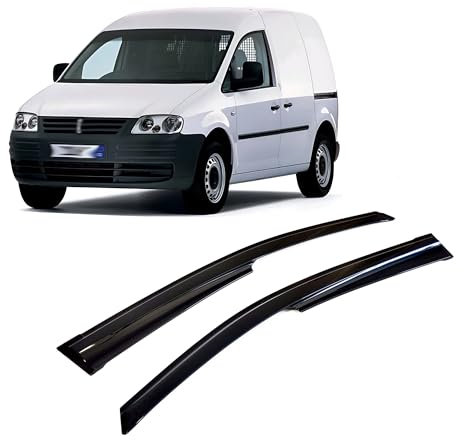 Rumplex Windabweiser Luftabweiser Regenabweiser Seitenfensterabweiser Kompatibel mit VW Caddy 2004-2020 Autofenster Regenschutz Regenabweiser Anklebbare Deflektoren 2 Stück Externe Passform