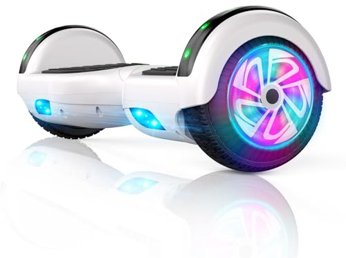SISIGAD Hoverboard for kids,Self balancing scooter 6.5 inch,Hoverboards with beautiful LED lights,Hoverboards with Bluetooth Speaker,Gift for kid