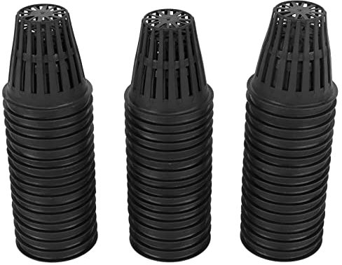 50 Uds Vasos Hidropónicos Macetas de Red Económicas Ligeras Vasos de Red de Plástico de 2 Pulgadas Contenedores de Plantas para Jardinería Interior y Exterior