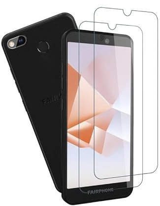 Wondoner [2 Stück] für Folie Fairphone 3 Panzerglas, Schutz vor Kratzer Panzerglasfolie für Fairphone 3 Plus Displayschutzfolie, Anti-Staub Anti-Bläschen Displayschutz Fairphone 3/3 Plus Schutzfolie