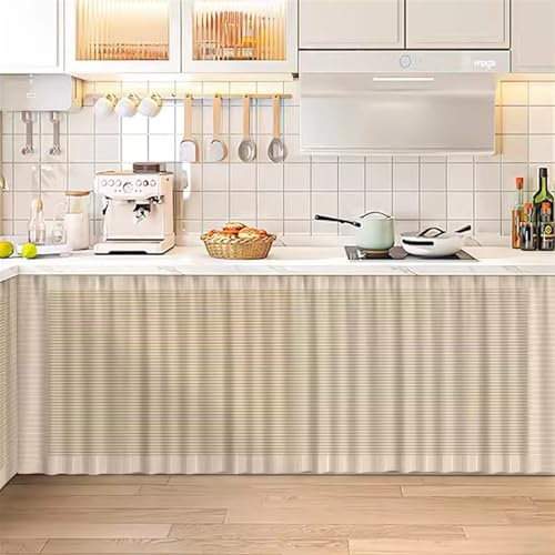 LIVEINU Staubdichter Schrankvorhang für Küche, Kleiderschrank, Badezimmer, Staubdichter Vorhang Privatsphäre Gardine für Regale, Wandpaneele, Klettband Selbstklebend, Stil 23