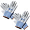 Dalton Safety 2 Pairs Of Large Cut Resistant Level 3 Work Gloves, HPPE Knitted Cuff, PU Coated Palm & Fingertips. Perfect For General Duty, Gardening, Glass Cutting & Sheet Metal Handling
