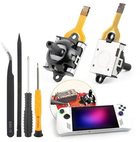 1 x Hall-Effekt-Joysticks für Asus ROG Ally RC71L Joystick Ersatz für GPD WIN3 Windows 10 3D Analog Stick Sensor Rad Thumbsticks Modul Handheld Konsole Zubehör Teile mit Reparaturwerkzeugen