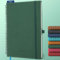 IN-LUXPRO Kalender 2025 2026 Wochenplaner,A4(29 x 21.7cm),18-Monate Buchkalender (Jul.2025-Dez.2026) Ringbuch mit Softcover,wochenkalender mit selbstklebendem Stifthalter,Grün.