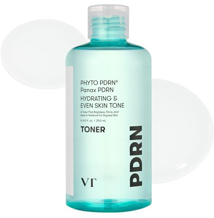 VT COSMETICS PDRN Toner, feuchtigkeitsspendendes Gesichtswasser mit 50.000 ppm veganem PDRN, koreanischem Wildginseng, Niacinamid und Panthenol, leicht, parfümfrei, hautberuhigend, koreanische