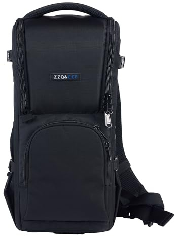 ZZQ&CCF Telephoto Lens Camera Backpack for Nikkor Z 180-600 & Z 600 f/6.3 for Canon RF 100-500 & 200-800, for Sony FE 200-600 & FE 300 Dedicated Telephoto Lens Photography Bag — Black