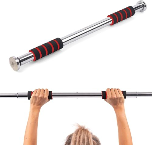 Doorway Pull Up Bar Adjustable Heavy Duty Chin Up Bar With Non-Slip Foam Grips Portable & Versatile Door Frame Upper Body Home Gym Fitness Strength Training Equipment