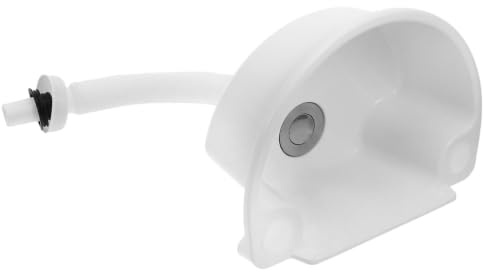 YOSADIER Lavabo da Bagno Mini in Plastica Bianco, Sospeso senza Foratura, Versatile ad Angolo con Prestazioni senza Odori per Piccoli Bagni e Camper