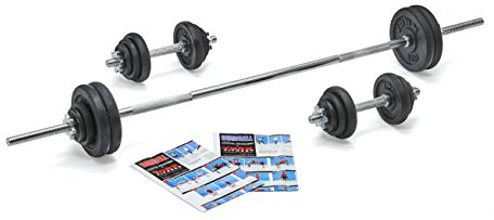 YORK 50kg Black Iron BB/DB Unisex Adult Weights Black