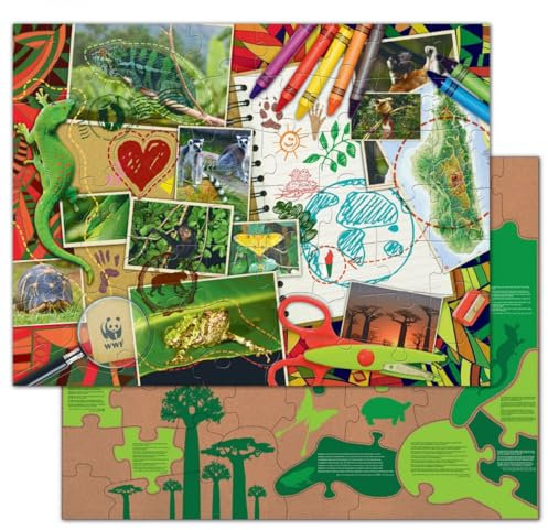 HCM Kinzel GmbH Terra Toys 29122-WWF-Bodenpuzzle Madagaskar