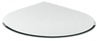 Funkenschutzplatte G4 tropfenförmig ESG 6mm x 1000mm x 1000mm mit 18mm Facette Glasplatte Bodenplatte Kaminplatte Funkenschutz Ofenplatte Kaminglas