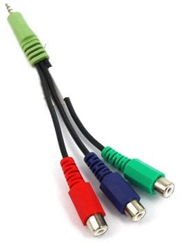 CHERRYPICKELECTRONICS 3.5mm Jack Audio Video AV Adapter Cable FOR SAMSUNG LED TV`S ue40c6000 ue46c6000