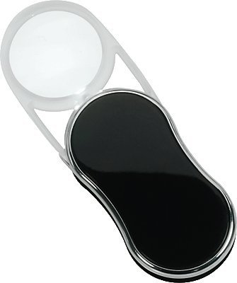 Ecobra 828340 LED-Einschlaglupe, 3-fach, 35 mm Stück, schwarz
