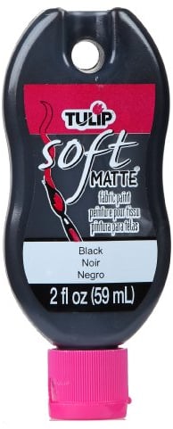 Tulip Soft Fabric Paint 2oz, Matte Black, 59 ml (Pack of 1)