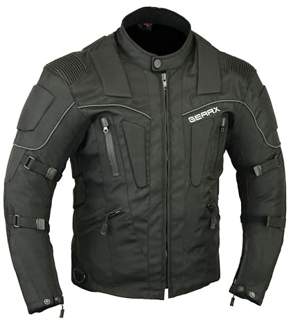 GearX Storm Motorbike Motorcycle Protection Jacket Waterproof Breathable - Black, M