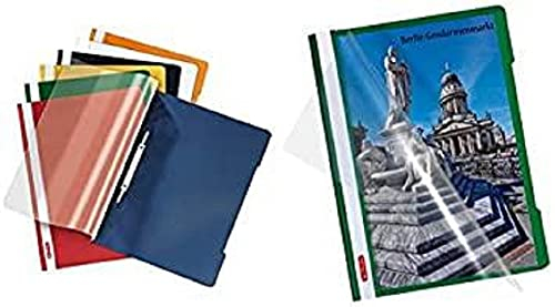 Herlitz Schnellhefter A4 - Quality, Polypropylen-Folie, Glasklar mit Beschriftungsstreifen, gelb 1 Stück, 11317112