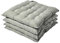 Homescapes 4er Set Stuhlkissen 40x40 cm grau – Sitzkissen Outdoor/Indoor mit Baumwollbezug, Sitzpolster waschbar und Oeko-TEX-Zertifiziert für Esszimmer-, Küchen- & Gartenstühle