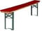 TexDeko® Bierbankauflage gepolstert 220x25x2cm waschbar mit Reißverschluss für Bierzeltgarnitur Härtegrad Mittelhart RG23 Bequeme Bankauflage zum selber aufziehen (Rot)