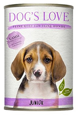 Dog's Love Premium Hundefutter Nassfutter Lamm mit Kürbis & Kamille (6 x 400g)