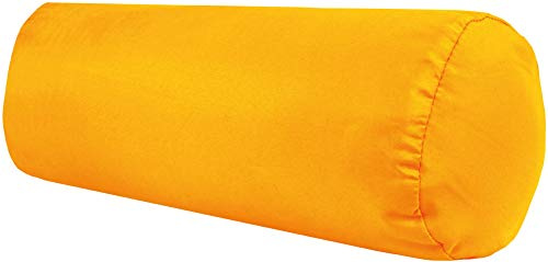 Bestlivings Nackenrolle 15x40cm (BxL) Bezug in der Farbe Orange, in vielen vers. Farben