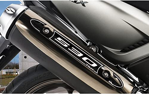Resin Bike Aufkleber für Motorrad Kompatibel mit Yamaha Tmax 500 530 T-Max 2008 2016. Marmittenschutz vor Stößen und Kratzern. 3D-Harzklebstoff – Stickers - Made in Italy