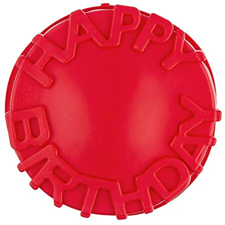 Ideen mit Herz Moule en silicone, Happy Birthday, diamètre : 20 cm, hauteur : 5 cm