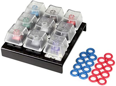 WASD 9-Key Cherry MX/Zealio Switch Tester with Keycaps and O-Ring Sampler Kit