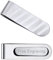 FaithHeart Silber Diagonale Streifen Geldklammern aus 316L Edelstahl Herren Streifen Geldklammer mit Wunsch Gravur