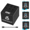 Homesuit Hero 8 Akku 1500mAh und 3-Kanal LCD USB Ladegerät für Gopro Hero 8 7 6 5 Black (3er-Pack)