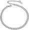 PROSTEEL klassische Fußkette für Damen Mädchen Edelstahl 4,8mm Panzerkette Fußarmband 22+5cm verstellbar kubanische Fußkettchen für Männer Jungen Sommer Schmuck Accessoire