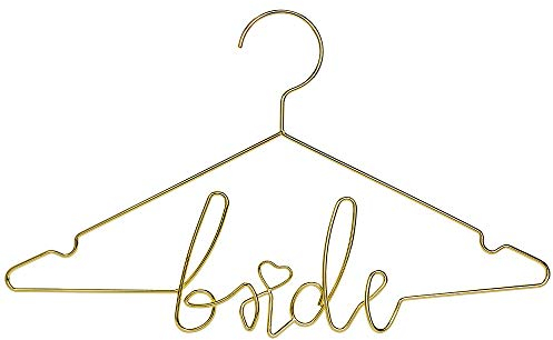 1 Stück Kleiderbügel Bride aus Metal in Gold 45x27cm Hochzeitszubehör