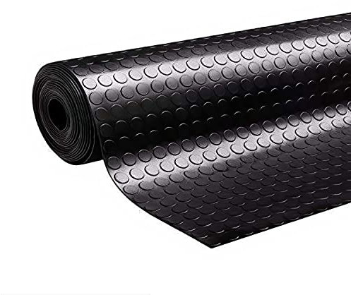 Lucatex - Rollo 1x2,5m pavimento Suelo Goma circulos 3mm Profesional - Suelo para talleres, comercios, garajes, colegios, embarcaciones - Suelo Antideslizante, Aislante y antiestático