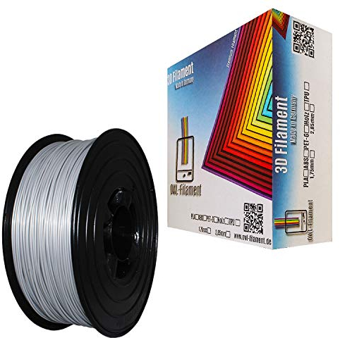 OWL-Filament 3D-Drucker PLA 1,75mm 1kg Spule Rolle (Silber)