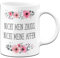 Tassenbrennerei Original - Blümchen-Tasse mit Spruch: Nicht mein Zirkus, nicht meine Affen - Lustige Kaffeetasse als Geschenk für Kollegin im Büro (Weiß)