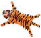 ZSCYD-yingda1992 Badematte Tiger, Tiere, rutschfest, Cartoon-Bereich, Teppich für Badezimmer, weiche Badematte, Heimdekoration (65 x 98 cm), Orange