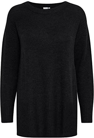ICHI - IHKAMARA Long LS - Pullover - 20116692, Größe:S, Farbe:Black (194008)
