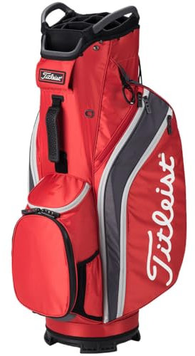 Titleist Cart 14 Golf Bag, Dark Red/Graphite/Grey, One Size