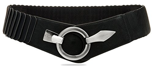 Caspar GU300 Damen elastischer breiter Stretch Taillengürtel