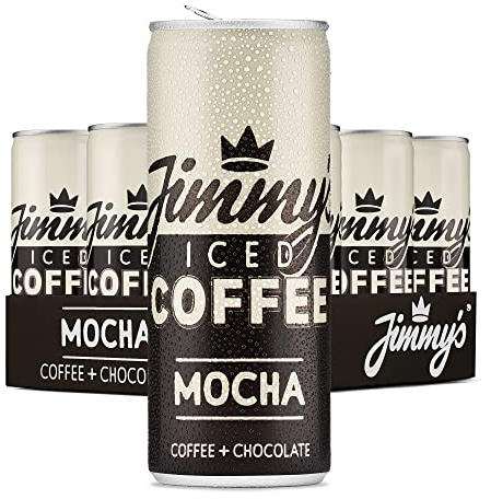 Iced Mocha by Jimmy's Iced Coffee | Chocolate Coffee Flavour | Multipack of 12 x 250ml SlimCans | Refreshing, Ready to Drink Iced Coffee Cans | Cold Mocha Drink with Single Origin Arabica Coffee Beans